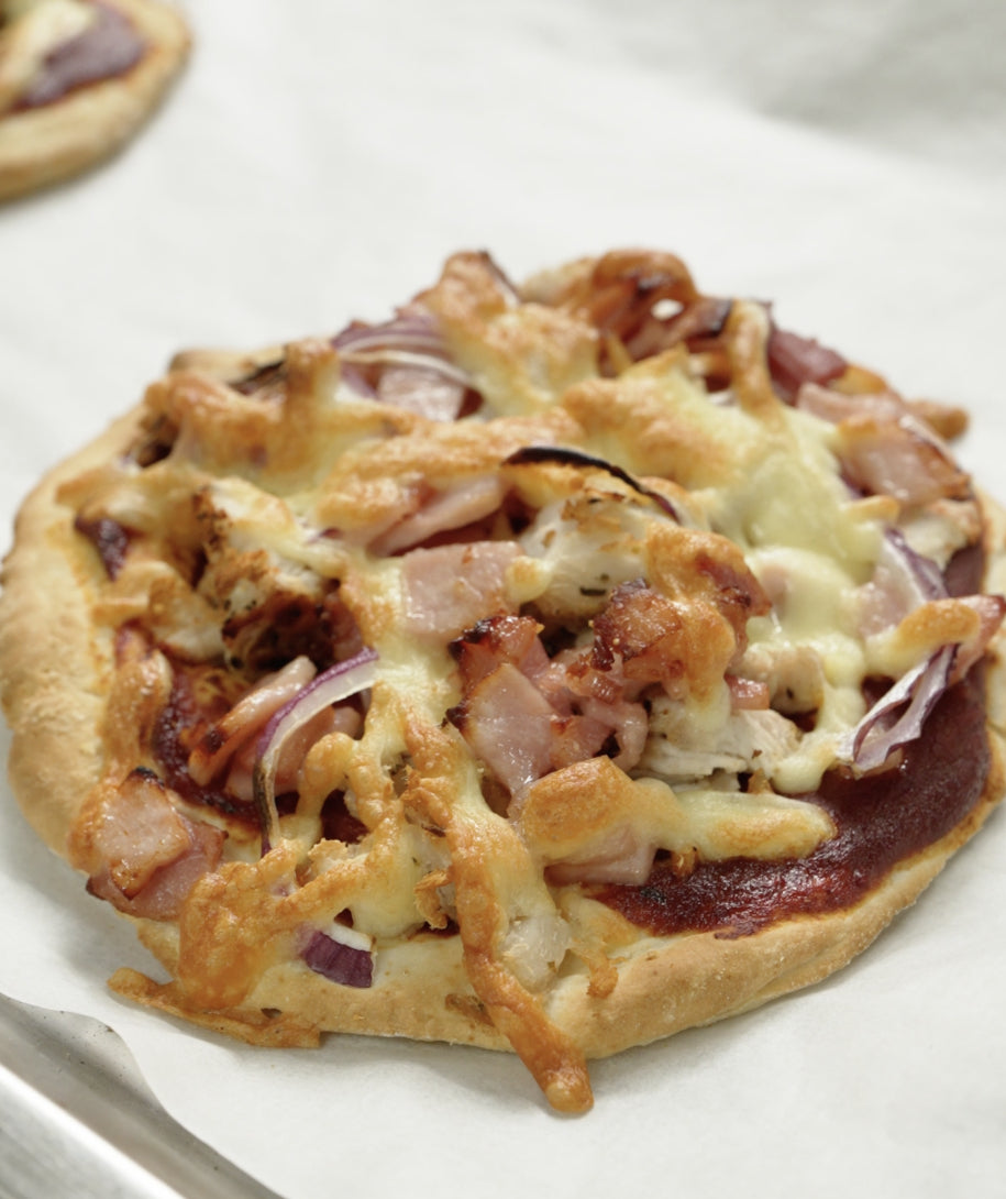 High Protein BBQ Chicken Pizza