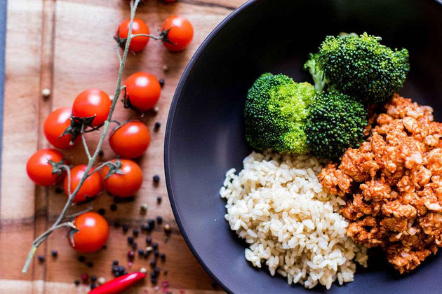 Italian Chicken Mince with Brown Rice and Seasonal Veg