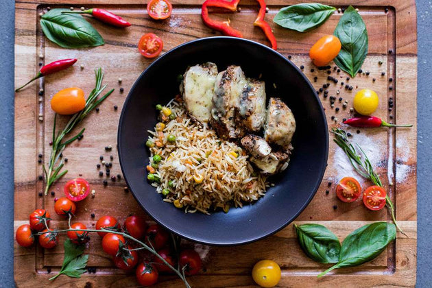 Lemon Chicken with Stir Fried Rice