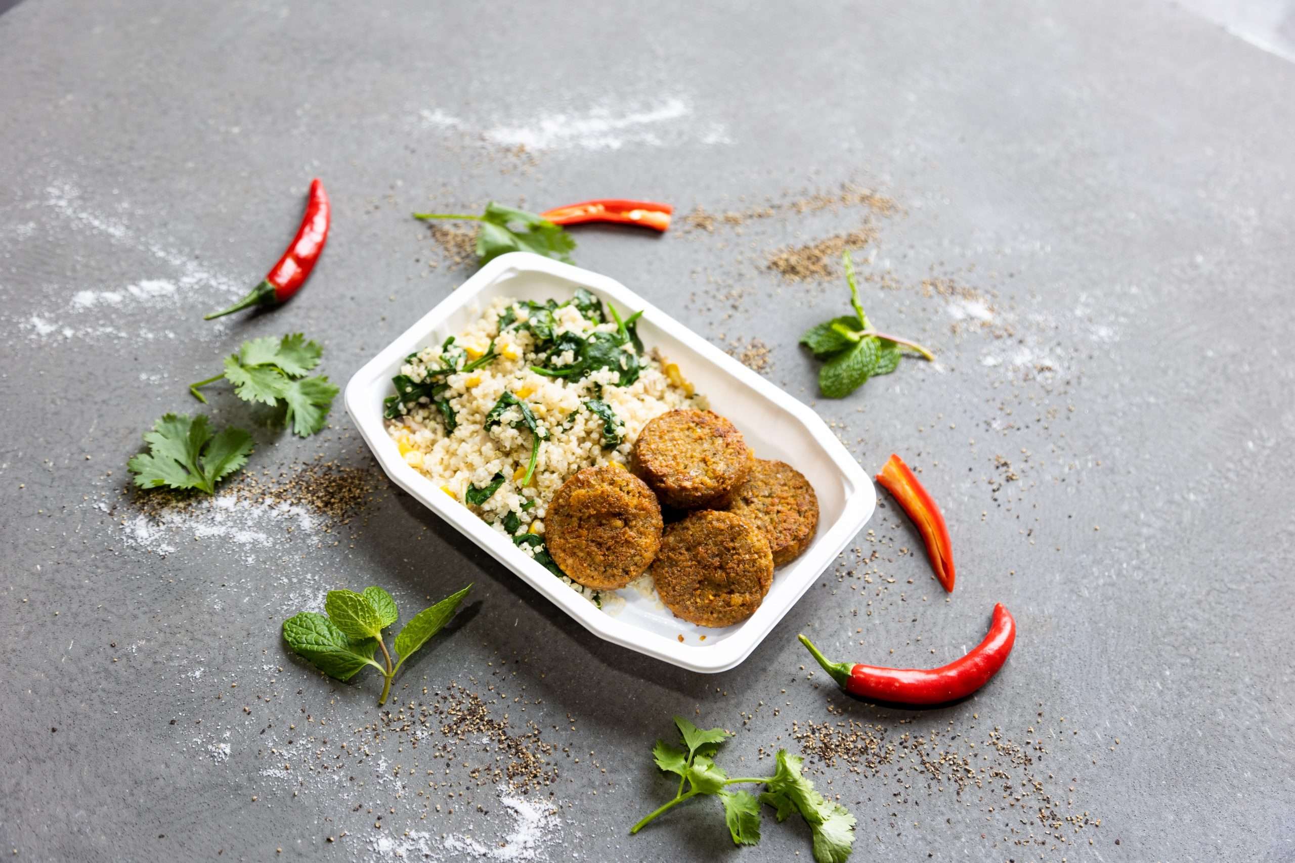 Falafels with Quinoa Salad